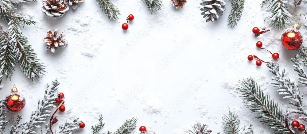 Poster winter holidays backdrop on a white background with copy space for text new year and christmas postc