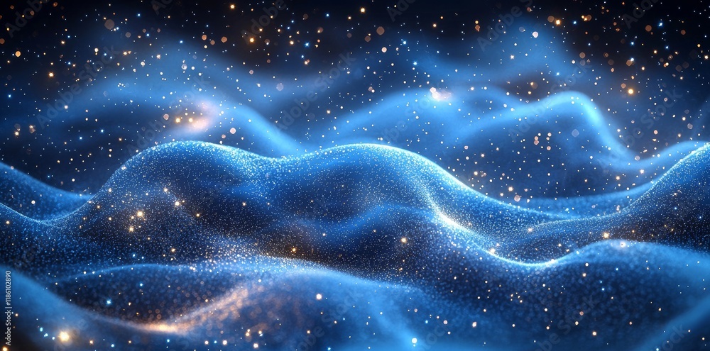 Poster abstract blue motion background with light speed design and modern wave texture. concept motion grap