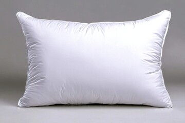 A photostock of luxurious satin pillows with smooth textures, arranged symmetrically on a clean white background, soft and elegant, High Quality