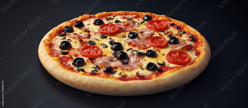 Aufkleber comprising a typically round flattened base of leavened wheat dough topped with tomatoes cheese and 