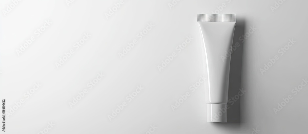 Poster empty tube of cosmetic product isolated on white. with copy space image. place for adding text or de