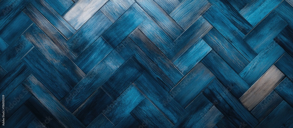 Fototapete blue wooden parquet pattern. with copy space image. place for adding text or design