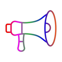 Megaphone line gradient icon