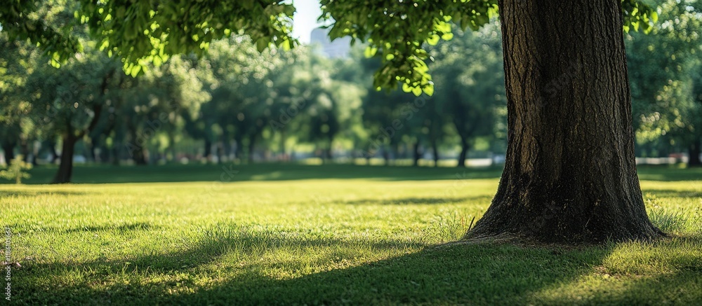 Poster tree in the city park. with copy space image. place for adding text or design