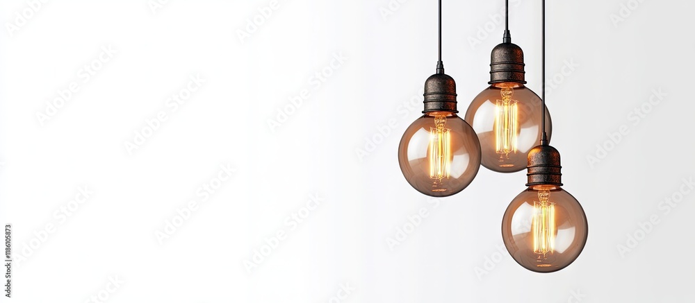 Aufkleber hanging lamps isolated against a white background with copy space for design clipping path