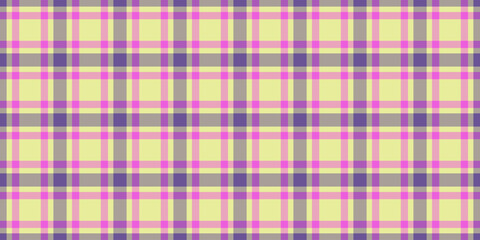 Vibrant pastel plaid pattern in yellow, pink, and purple hues. Perfect for textile design, website backgrounds, or scrapbooking projects.