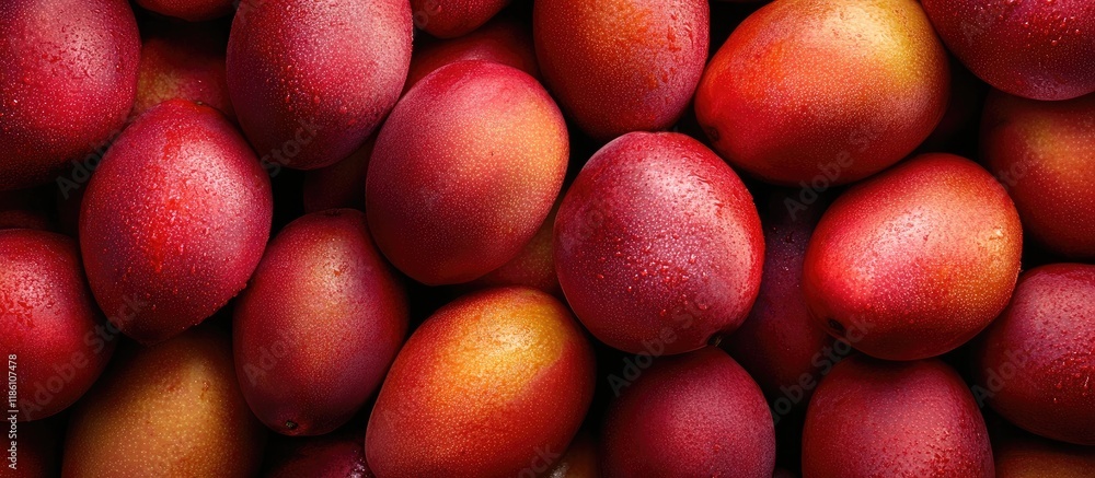 Poster red mango fruit. with copy space image. place for adding text or design