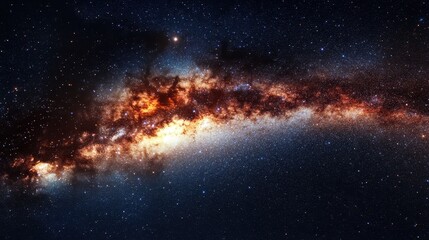 Obraz premium A Close-Up of the Milky Way Galaxy with a Starry Background