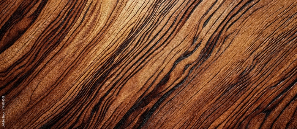 Poster image natural veneer of zebrano. with copy space image. place for adding text or design