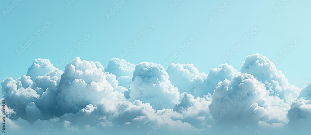 Leinwandbilder cumulus clouds in a blue sky. with copy space image. place for adding text or design
