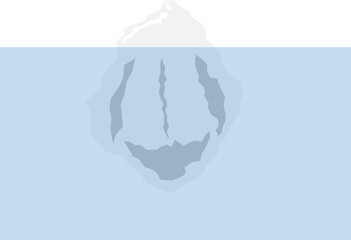 氷山の一角のグラフィック素材のイラスト © くろねこ