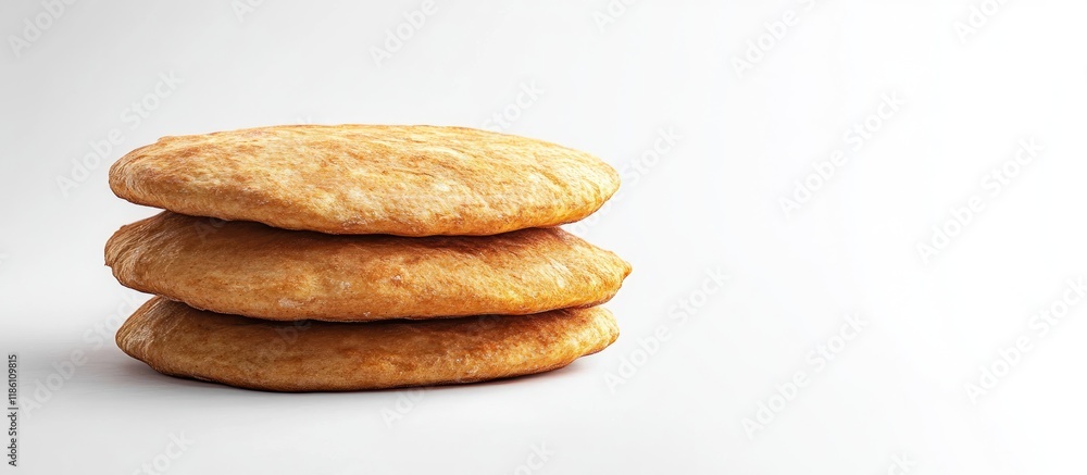 Aufkleber Traditional bread bakery on a white background Roti manis. with copy space image. Place for adding text or design