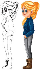 Stylish Girl in Casual Outfit