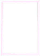 White background with hand drawn frame (桜)