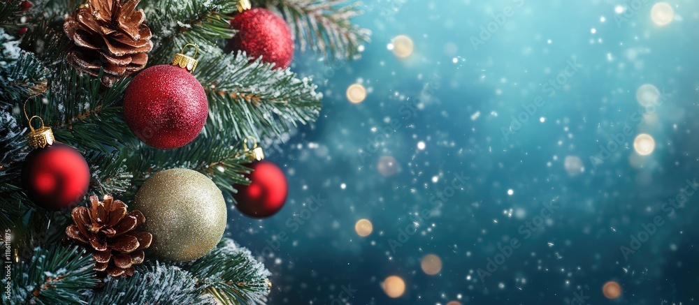 Poster christmas holiday background with copyspace for your text
