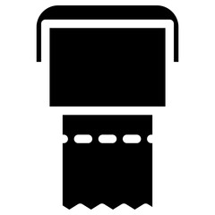 Toilet paper roll vector icon. towel flat line illustration sign. Hygiene symbol. wc logo.