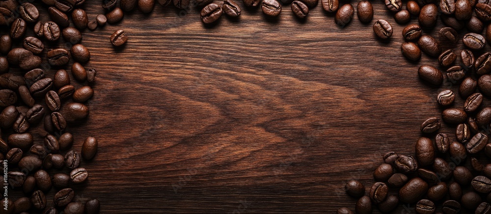 Leinwandbilder Background texture of coffee beans. with copy space image. Place for adding text or design