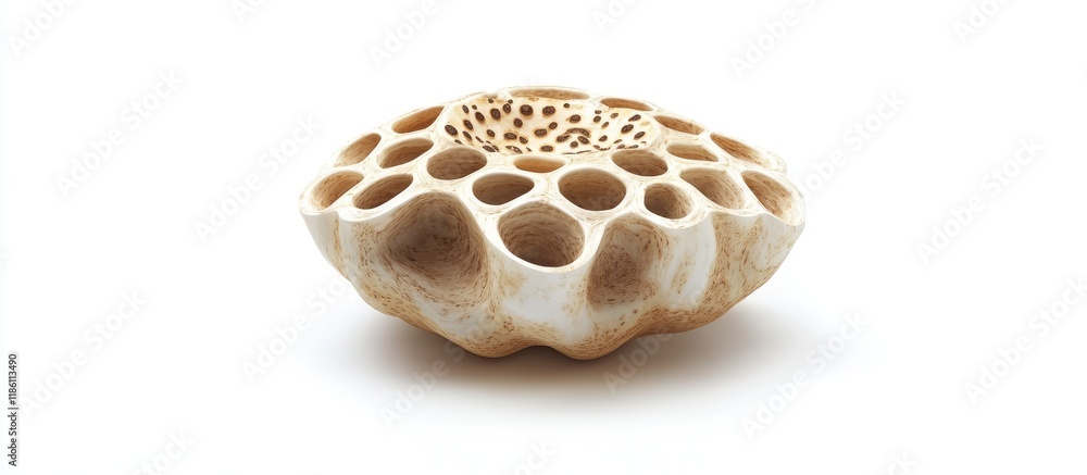 Aufkleber Lotus root against a white background. with copy space image. Place for adding text or design