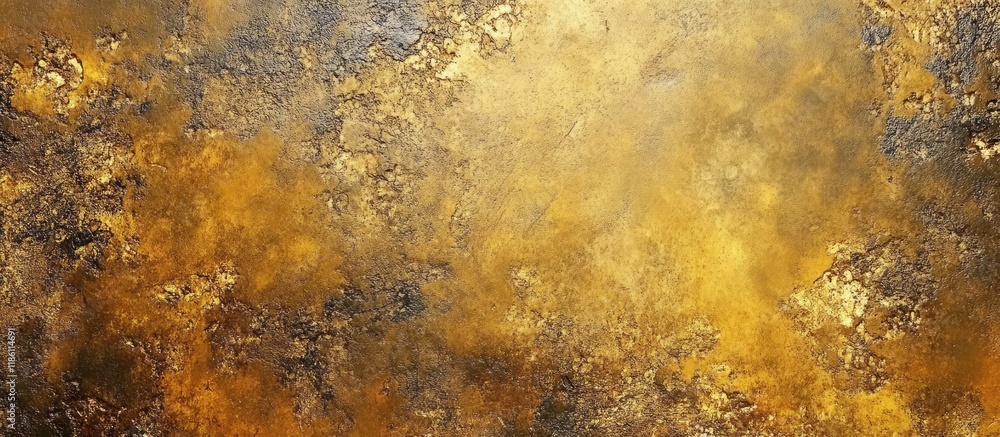 Leinwandbilder Gold painted concrete wall background and texture. with copy space image. Place for adding text or design