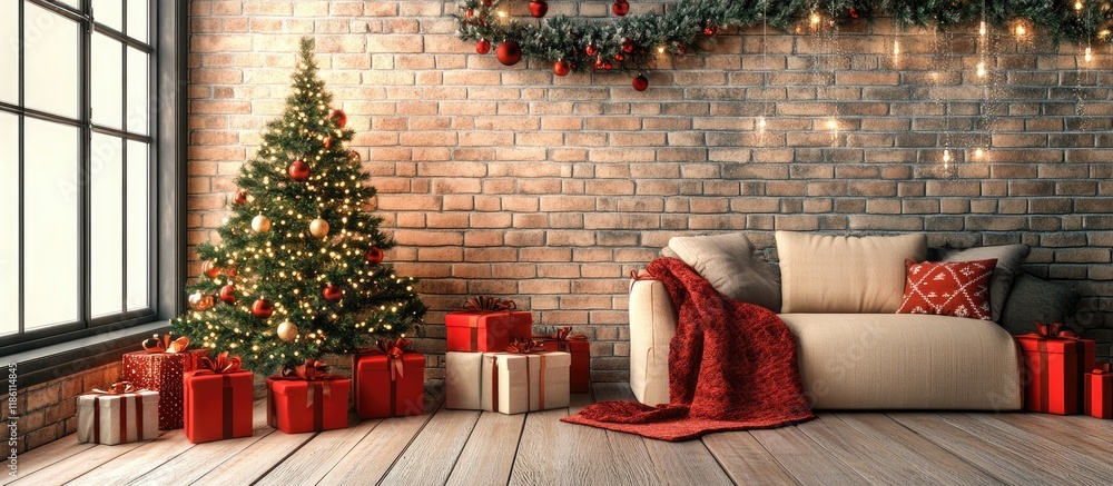 Aufkleber holiday decor. with copy space image. place for adding text or design