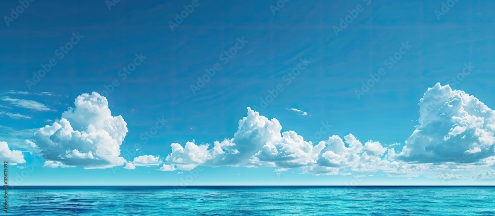 Aufkleber stunning blue sky and azure sea. with copy space image. Place for adding text or design