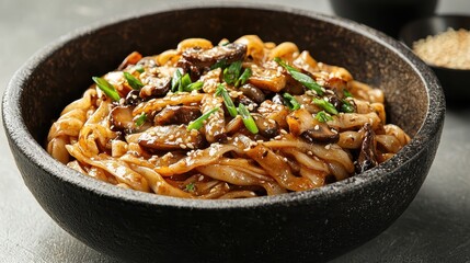 Plant-Based Noodle Stir-Fry with Shiitake Mushrooms A Wholesome Kitchen Recipe