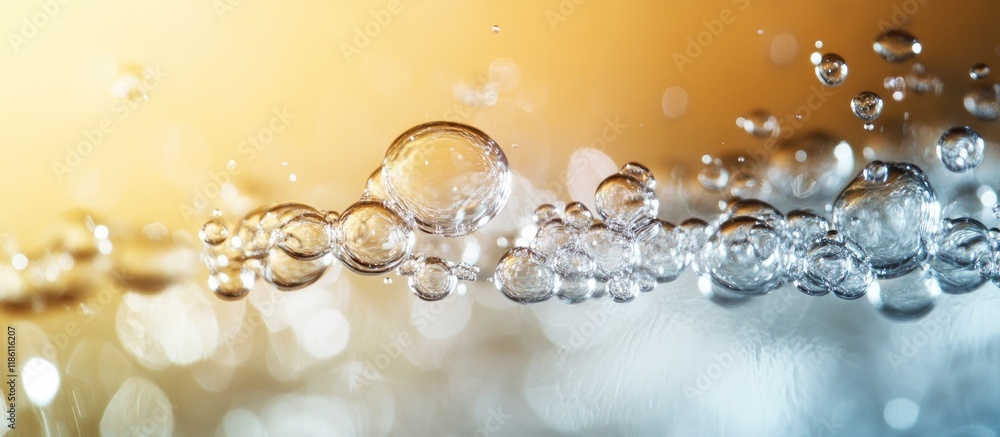 Aufkleber Abstract water backdrop featuring air bubbles. with copy space image. Place for adding text or design