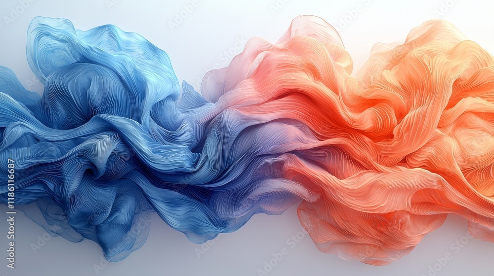 Aufkleber a dynamic and modern illustration featuring a blue and red curved shape against a white backdrop, pe