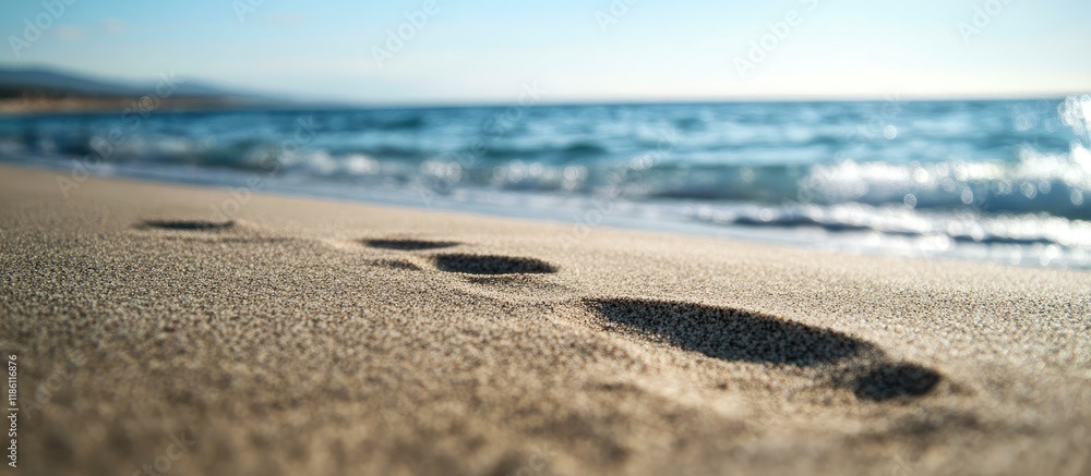 Poster Text inscribed in the sand at the beach. with copy space image. Place for adding text or design