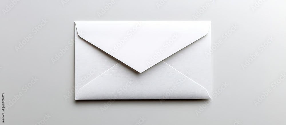 Poster Long blank envelope isolated on a white background with a clipping path. with copy space image. Place for adding text or design