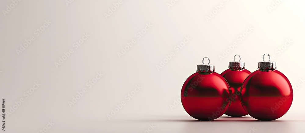 Aufkleber christmas ornaments. with copy space image. place for adding text or design