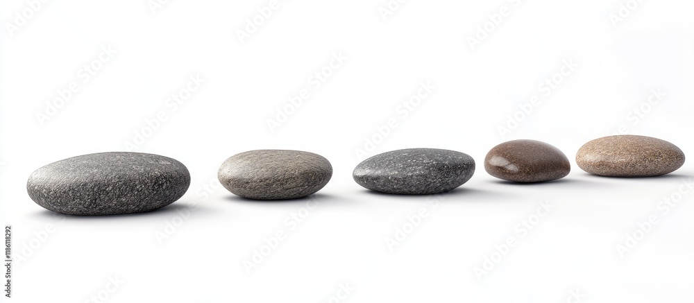 Leinwandbilder stones set apart on a white background. with copy space image. Place for adding text or design