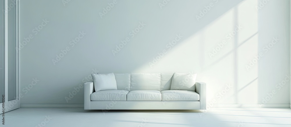 Aufkleber Sofa made from recycled paperboard. with copy space image. Place for adding text or design