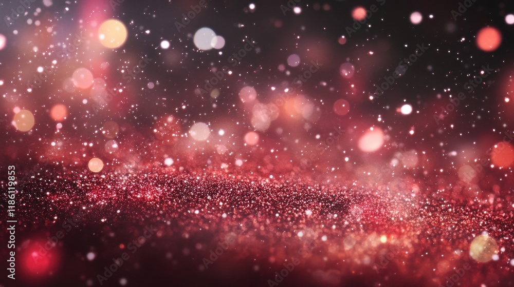 Poster red bokeh lights create a dazzling backdrop, adding a festive touch to celebrations and gatherings f