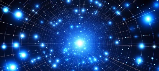 Glowing Futuristic Digital Technology, Abstract Background. Science Fiction Concept, Wallpaper.