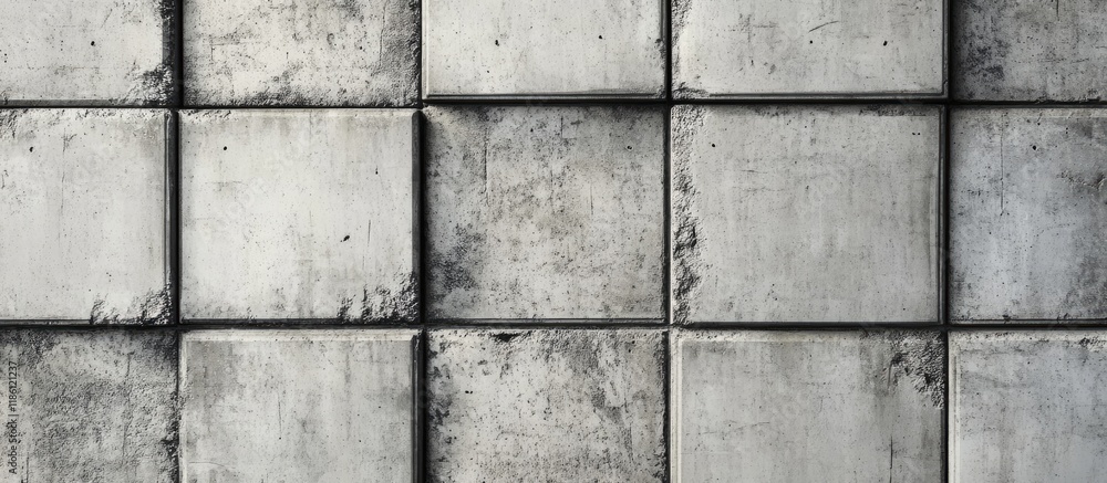 Fototapete Concrete block wall Gray backdrop of cement block wall. with copy space image. Place for adding text or design