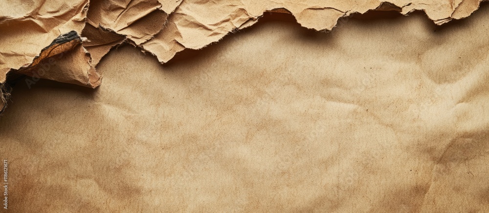 Aufkleber Mockup with a vintage brown paper texture. with copy space image. Place for adding text or design