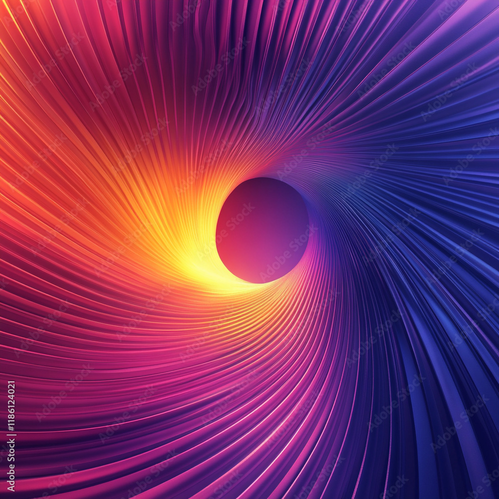 Aufkleber colorful swirling patterns create a mesmerizing vortex effect in vibrant tones