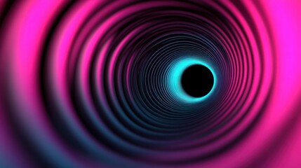 Abstract pink and blue swirling tunnel.