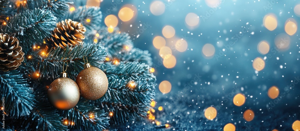 Aufkleber Holiday backdrop greeting card for Christmas and New Year. with copy space image. Place for adding text or design
