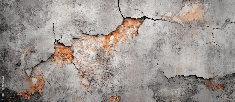 Leinwandbilder old gray wall abstract vintage gray backdrop texture of old concrete plaster cracks. with copy space