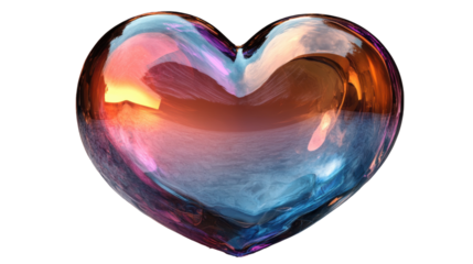 pink purple blue and  yellow heart shaped isolated on white background