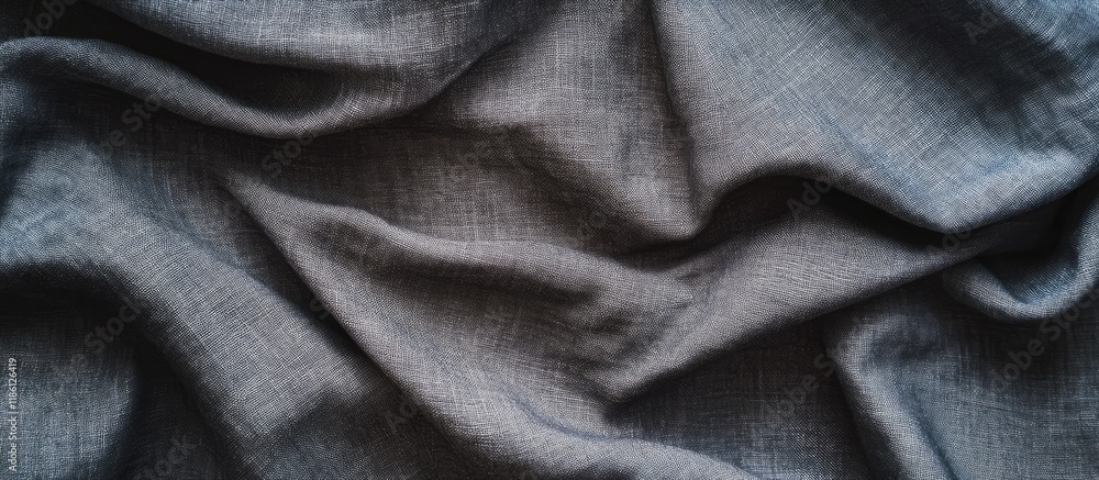 Poster elegant gray cotton fabric texture backdrop. with copy space image. Place for adding text or design