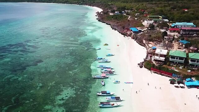 Aerial Videography. View a Drone of a beautiful tropical beach
