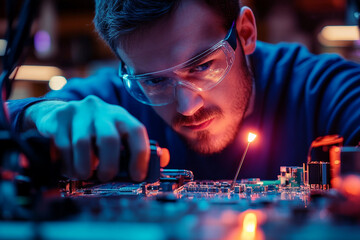 Robot in factory setting automation technology AI generative