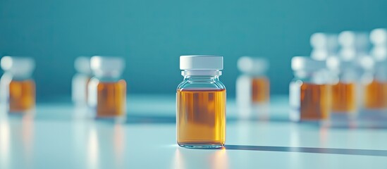 medical eye drops in vials. with copy space image. Place for adding text or design