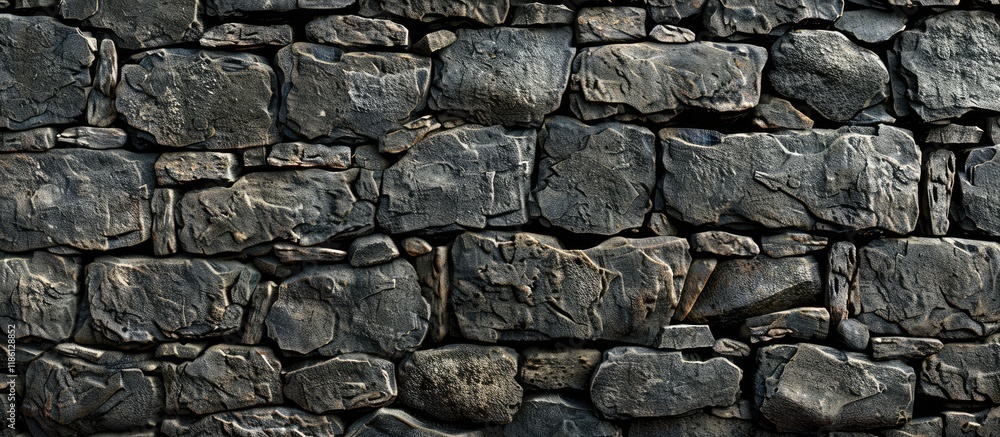 Aufkleber Background featuring a highly detailed fragment of a stone wall. with copy space image. Place for adding text or design