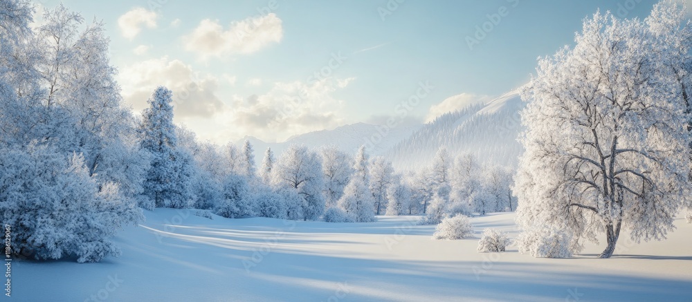 Poster winter wonderland. with copy space image. place for adding text or design