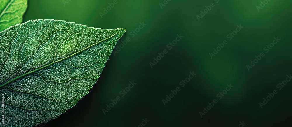 Canvas Prints stunning abstract backdrop of a green leaf with copyspace serving as a natural background for green 