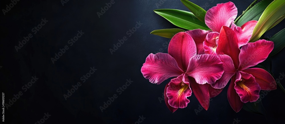 Aufkleber cattleya orchid. with copy space image. place for adding text or design